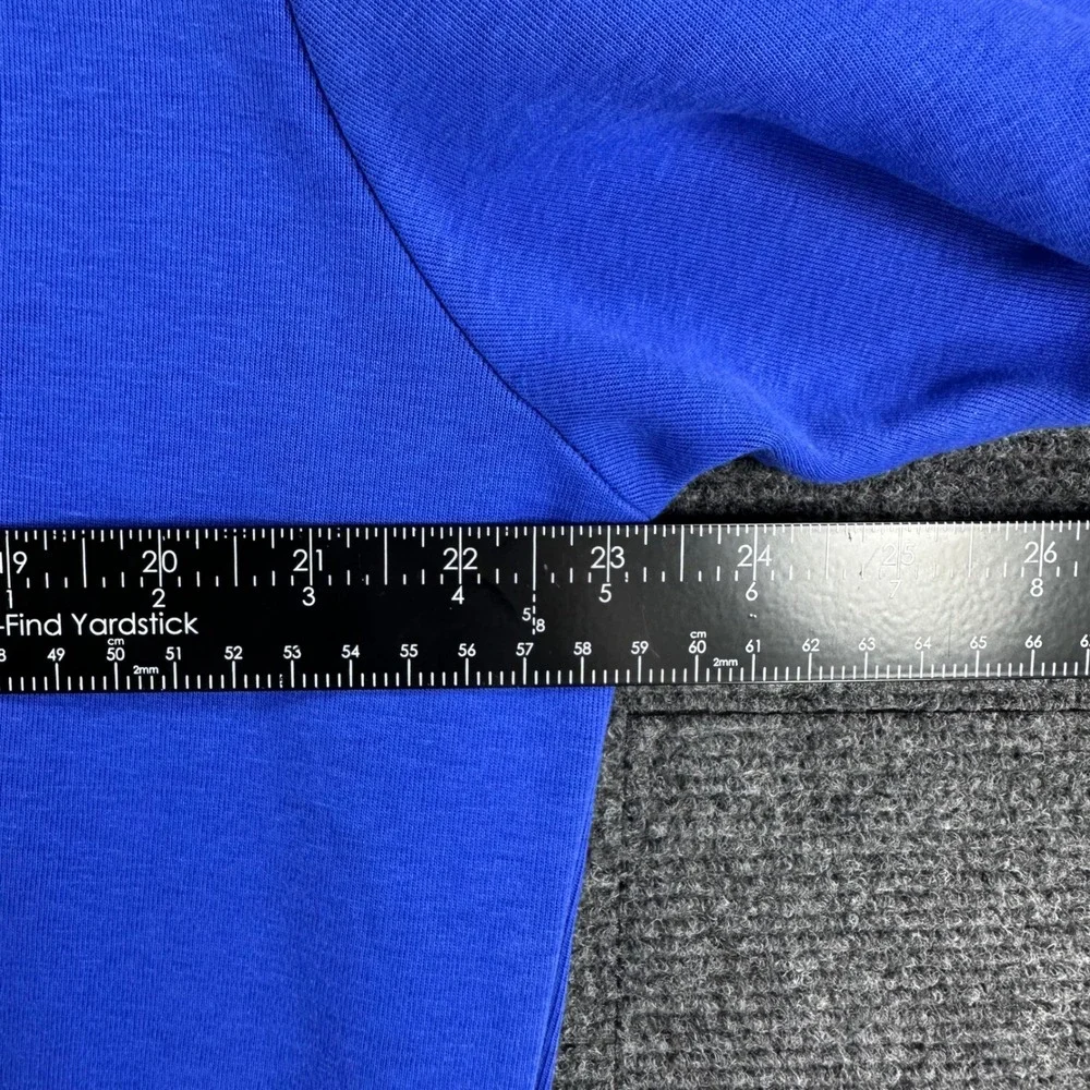 Adidas Sweatshirt Mens‎ L Large Blue Primegreen 3-Stripe Crewneck Active HB1421